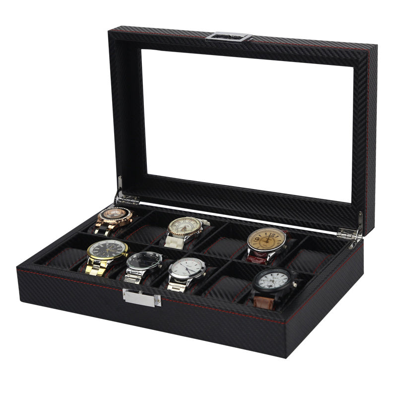 STRAPSCO - Carbon Fiber Box for 12 Watches