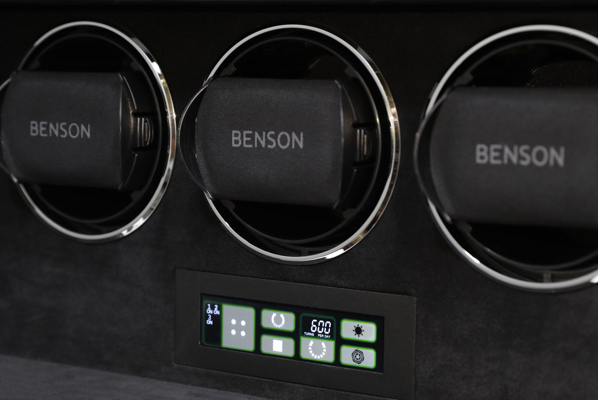 Benson Compact Series - Triple Watch Winder - Carbon Fibre