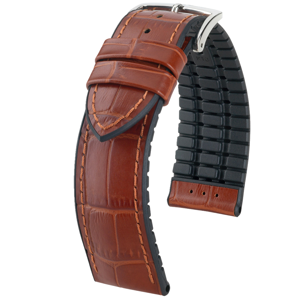 Hirsch PAUL Alligator Embossed Performance Watch Strap