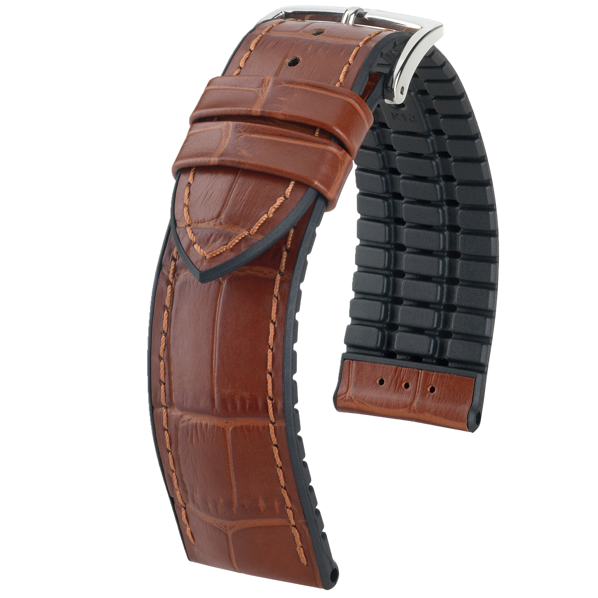 Hirsch PAUL Alligator Embossed Performance Watch Strap
