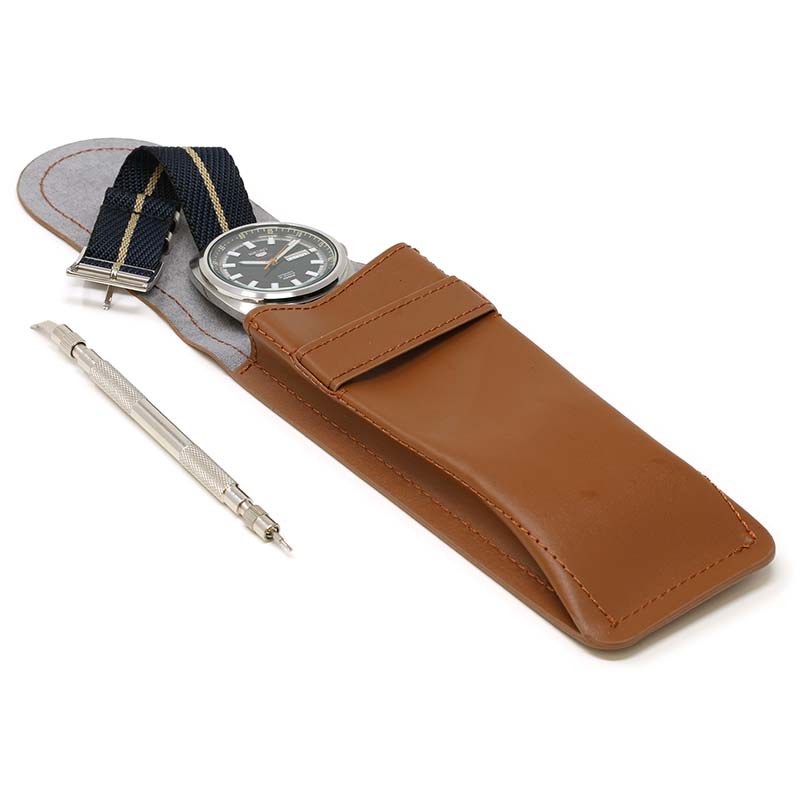 STRAPSCO - Dassari  Smooth Leather Watch Pouch