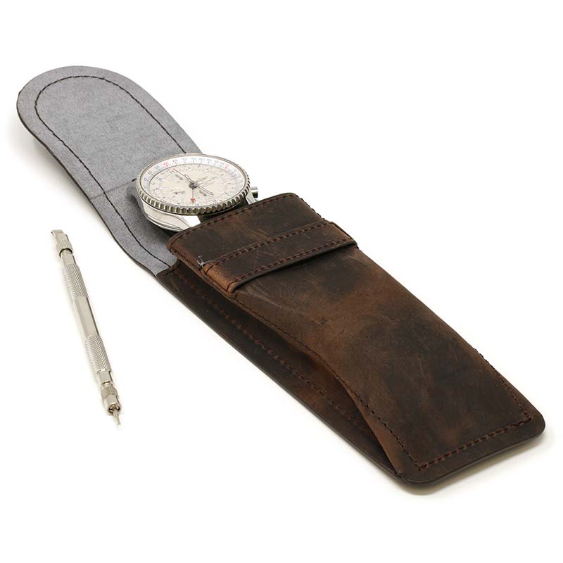 STRAPSCO - Dassari  Vintage Leather Watch Pouch