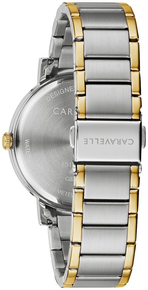 Caravelle Watch - Two-Tone with Blue Dial 45A149