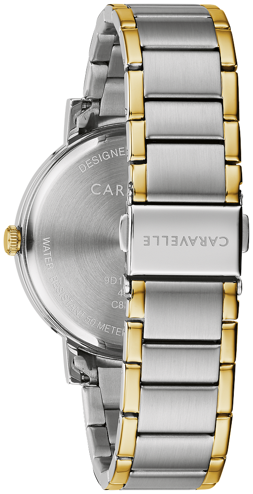 Caravelle Watch - Two-Tone with Blue Dial