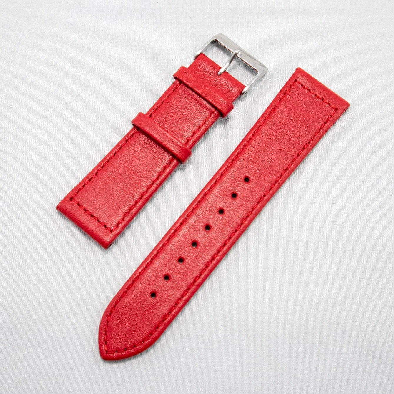 Alpine Watchstrap - Flat Stitched Leather