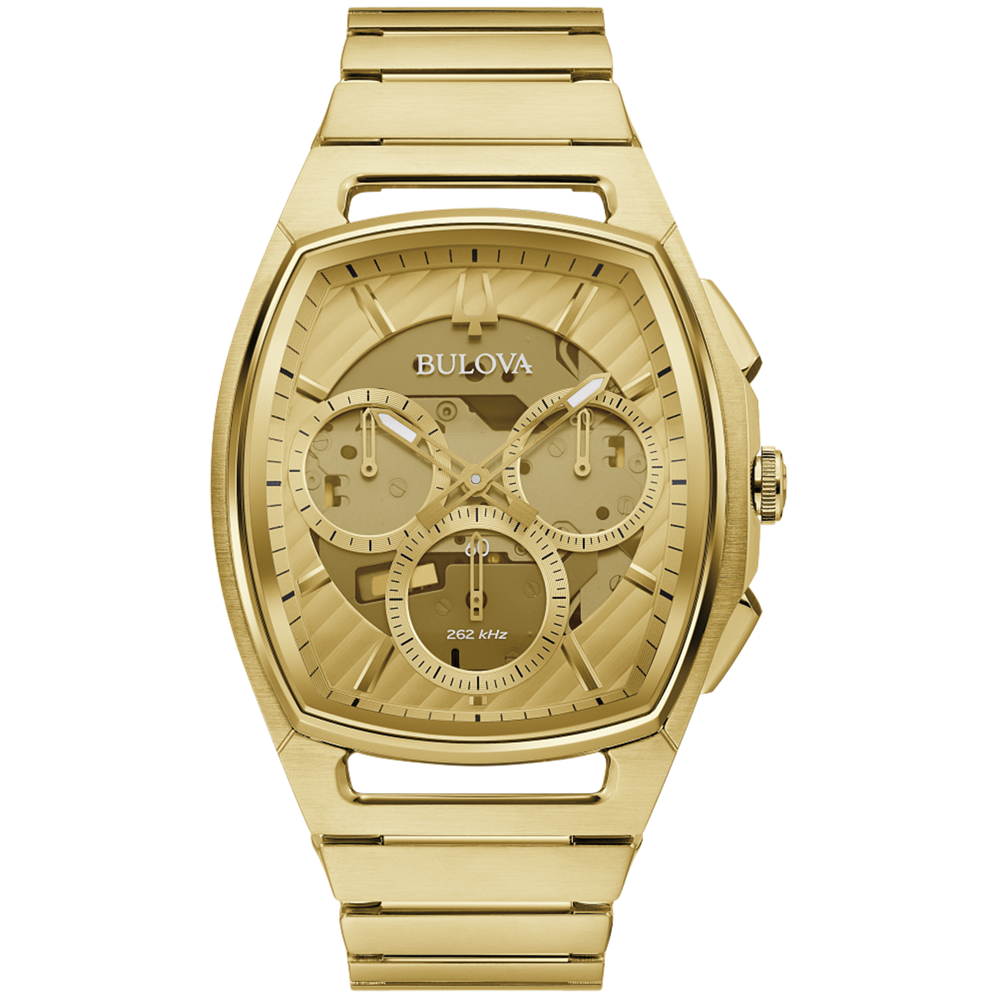 Bulova - Men's Curv Chronograph Watch - Gold Tone 97A160