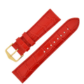 Hirsch LOUISIANALOOK Alligator Embossed Leather Watch Strap