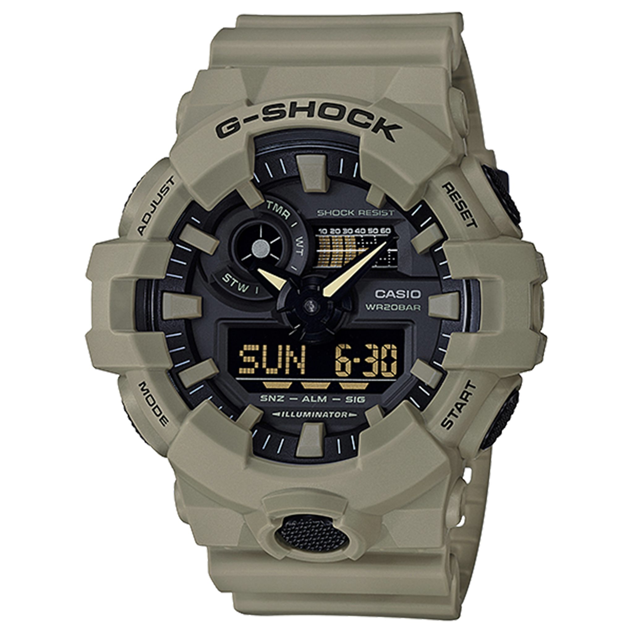 Casio G-Shock -  Ani/Digi - Green GA700UC-5A