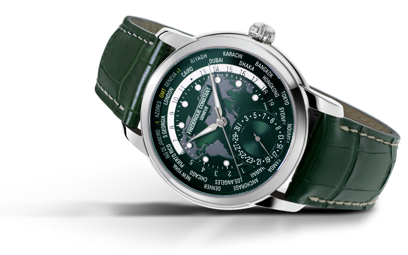 Frederique Constant - CLASSIC WORLDTIMER MANUFACTURE in Green