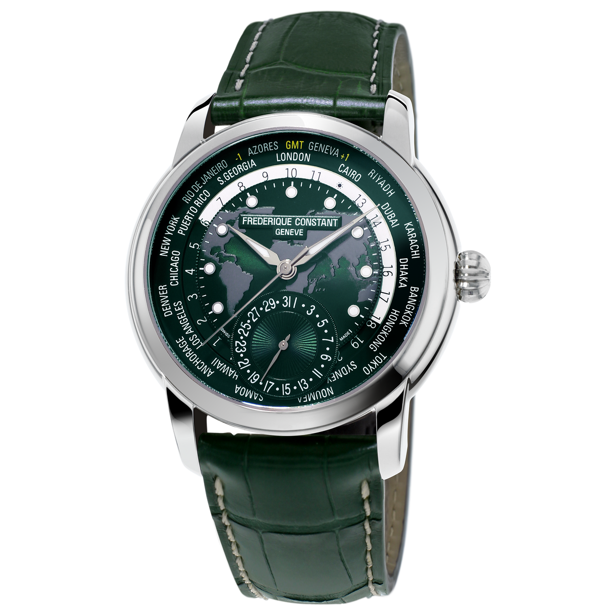 Frederique Constant - CLASSIC WORLDTIMER MANUFACTURE in Green