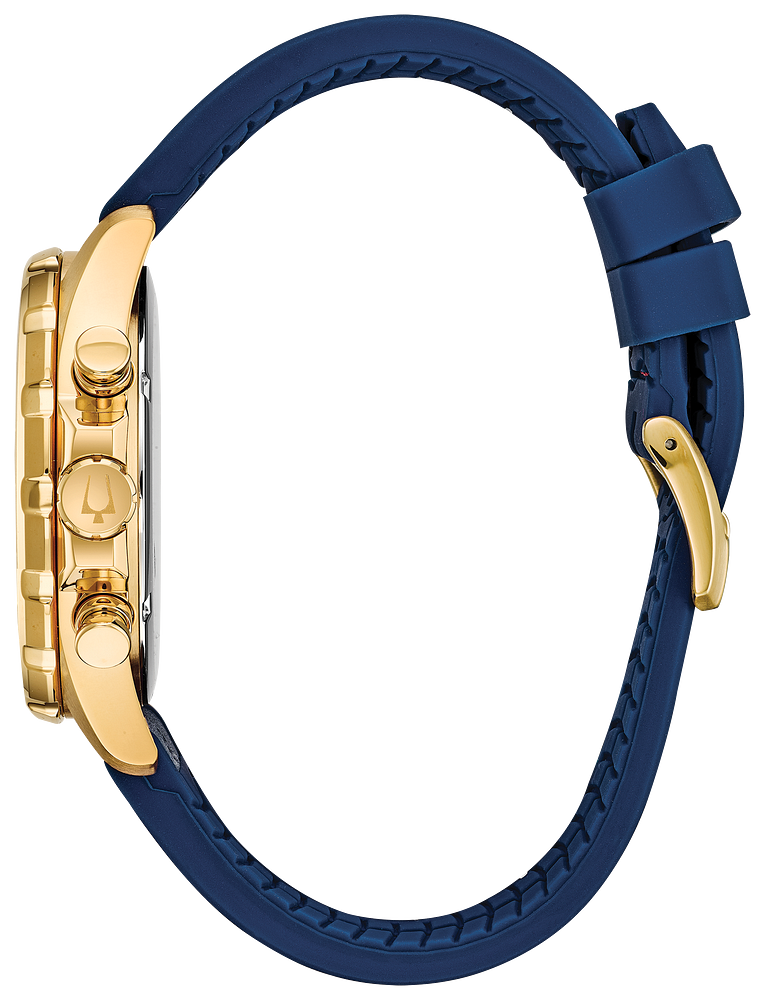 Bulova - Men's Marine Star Chronograph Watch in Gold Tone and Blue
