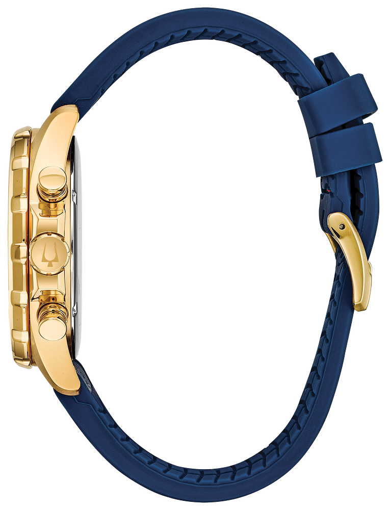 Bulova - Men&#39;s Marine Star Chronograph Watch in Gold Tone and Blue