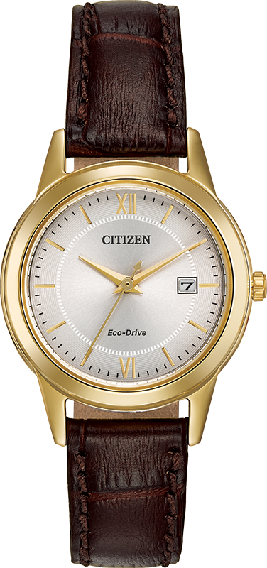 Citizen Eco-Drive - Corso - Gold Tone with Brown leather