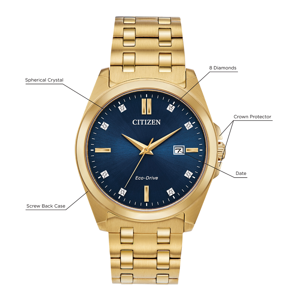 Citizen Eco-Drive - Corso - Gold-Tone with Diamonds BM7103-51L