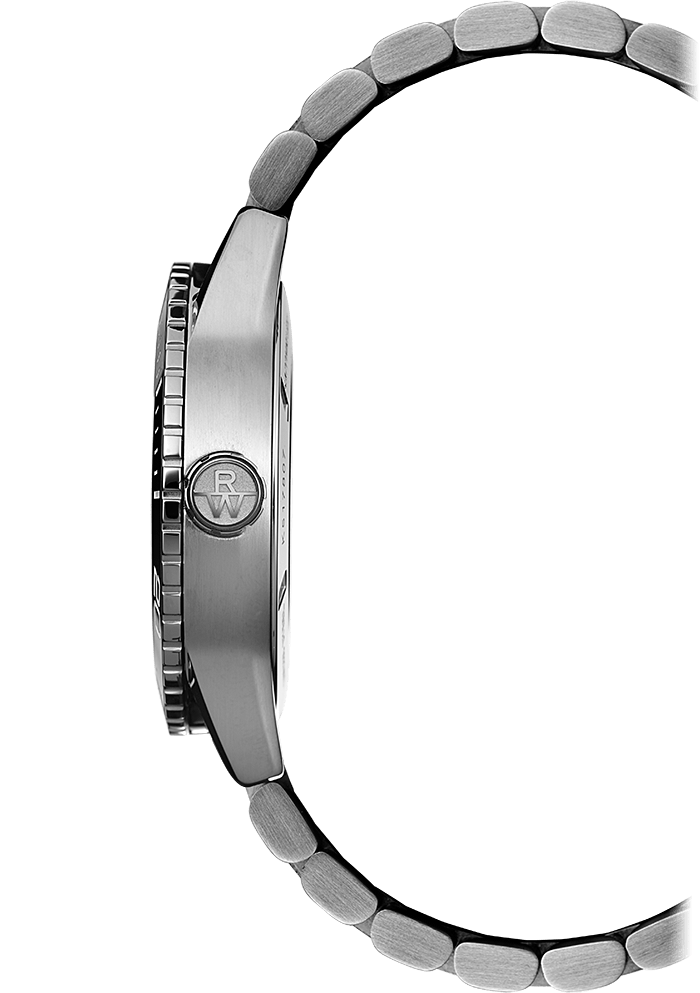Raymond Weil Watch - FREELANCER Men&#39;s Automatic Diver Watch, 42mm steel on steel, black dial