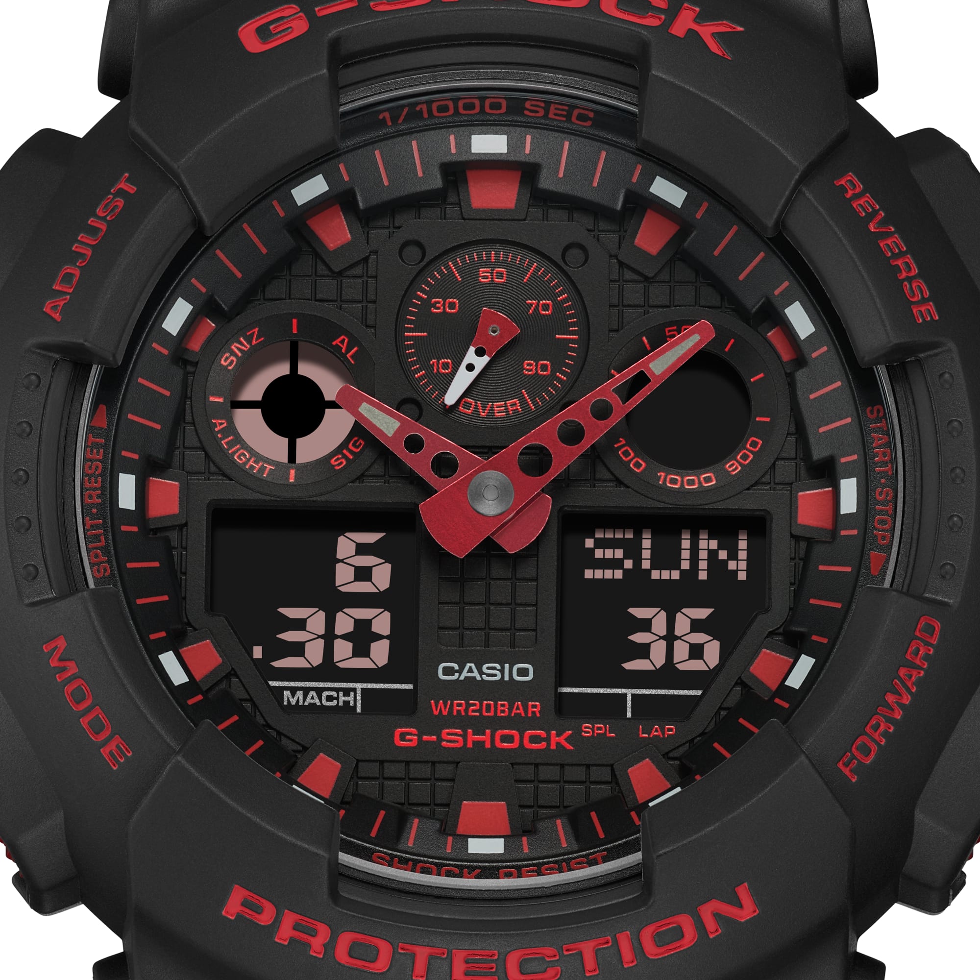 Casio G-Shock -  Ani/Digi - Ignite Red