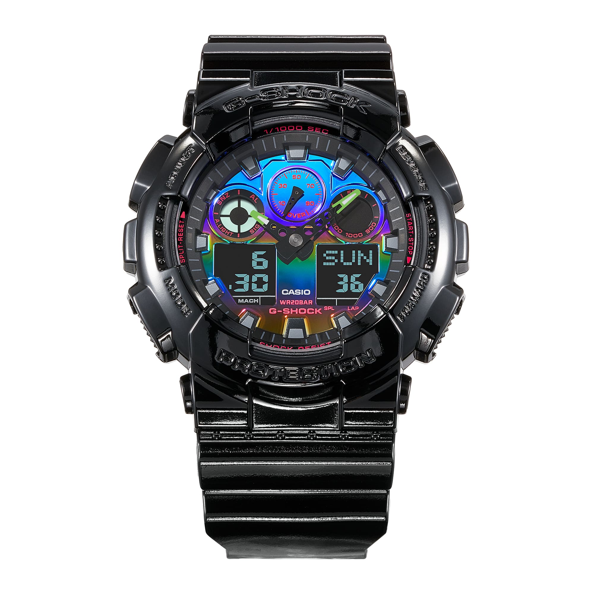 Casio G-Shock -  Ani/Digi - GA100RGB-1A