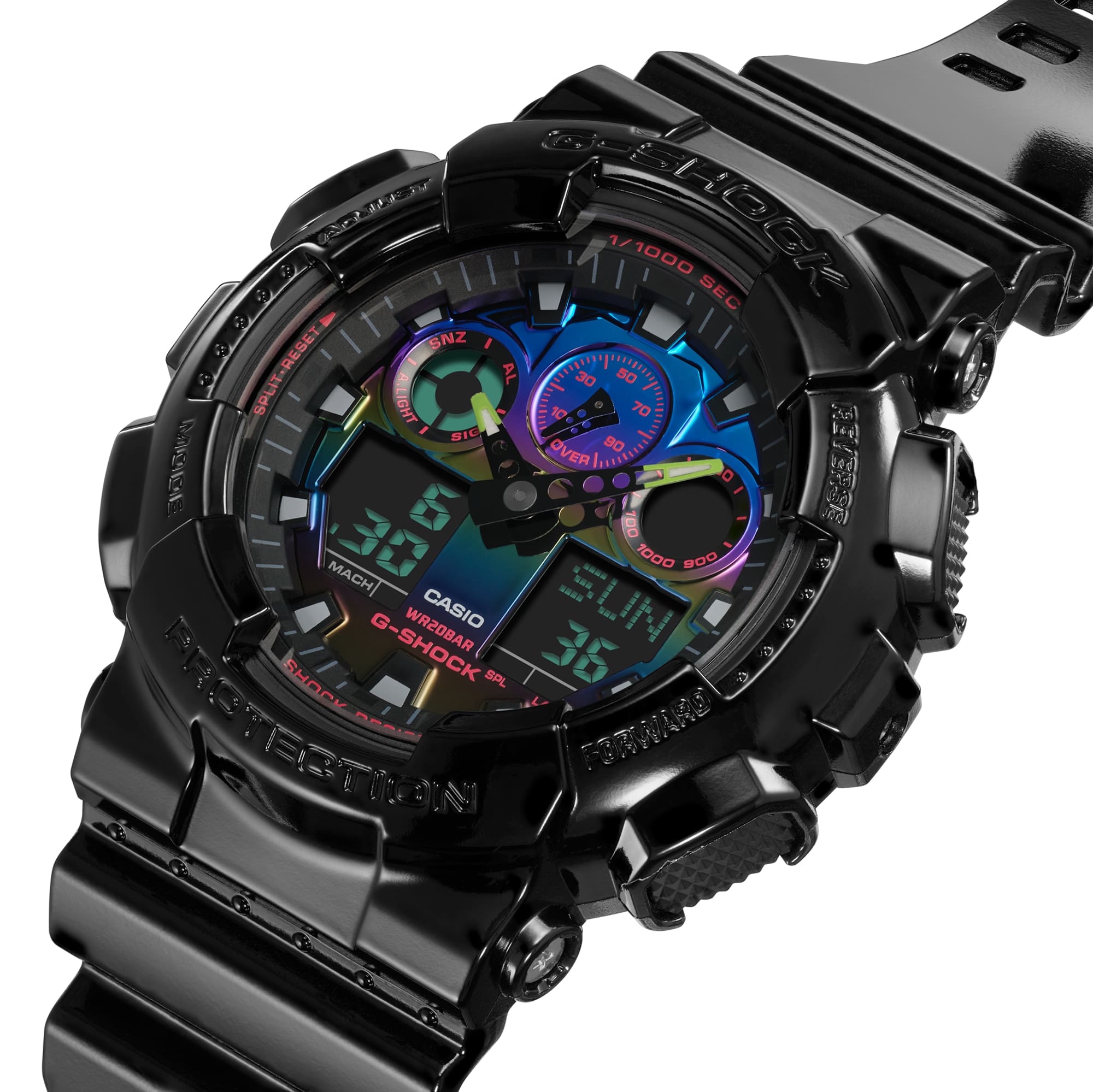 Casio G-Shock -  Ani/Digi - GA100RGB-1A