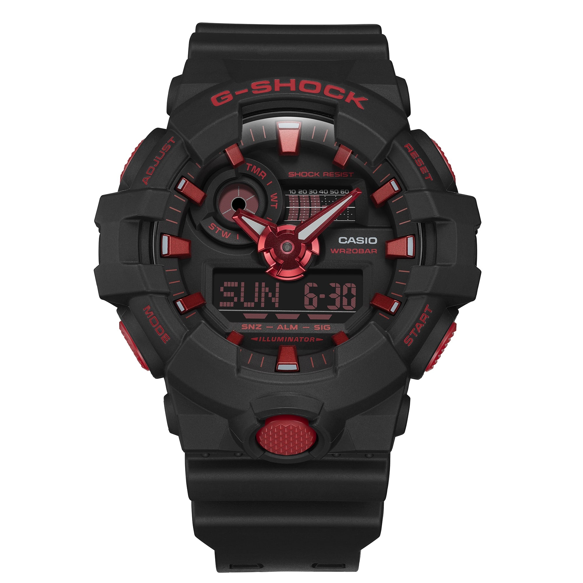 Casio G-Shock -  Ani/Digi - Ignite Red
