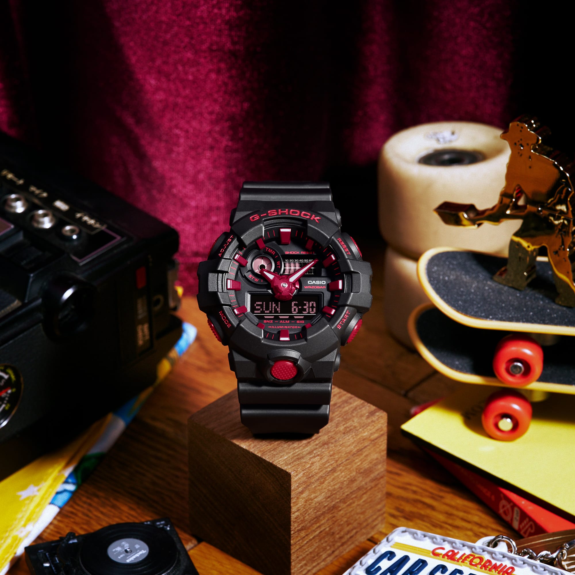 Casio G-Shock -  Ani/Digi - Ignite Red