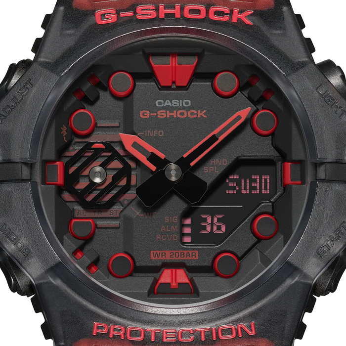 Casio G-Shock -  GAB001 - Translucent Black &amp; Red