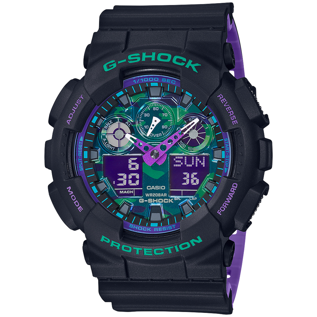 Casio G Shock Ani Digi Purple Camo Dial