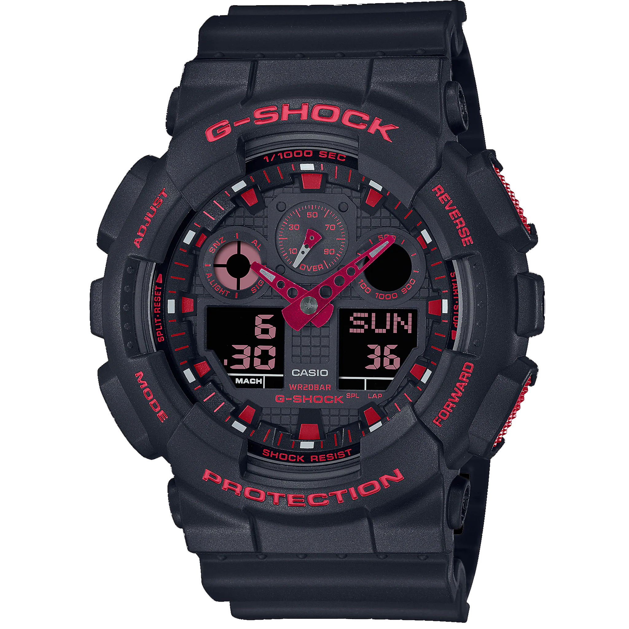 Casio G-Shock -  Ani/Digi - Ignite Red