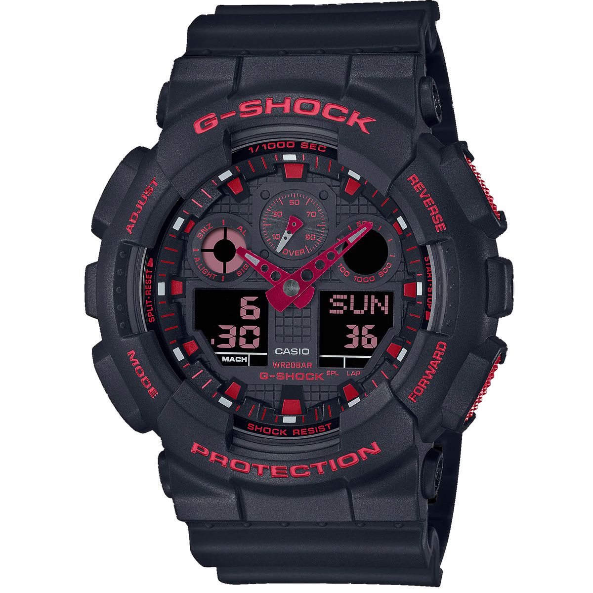 Casio G-Shock -  GA100 Series - Ignite Red