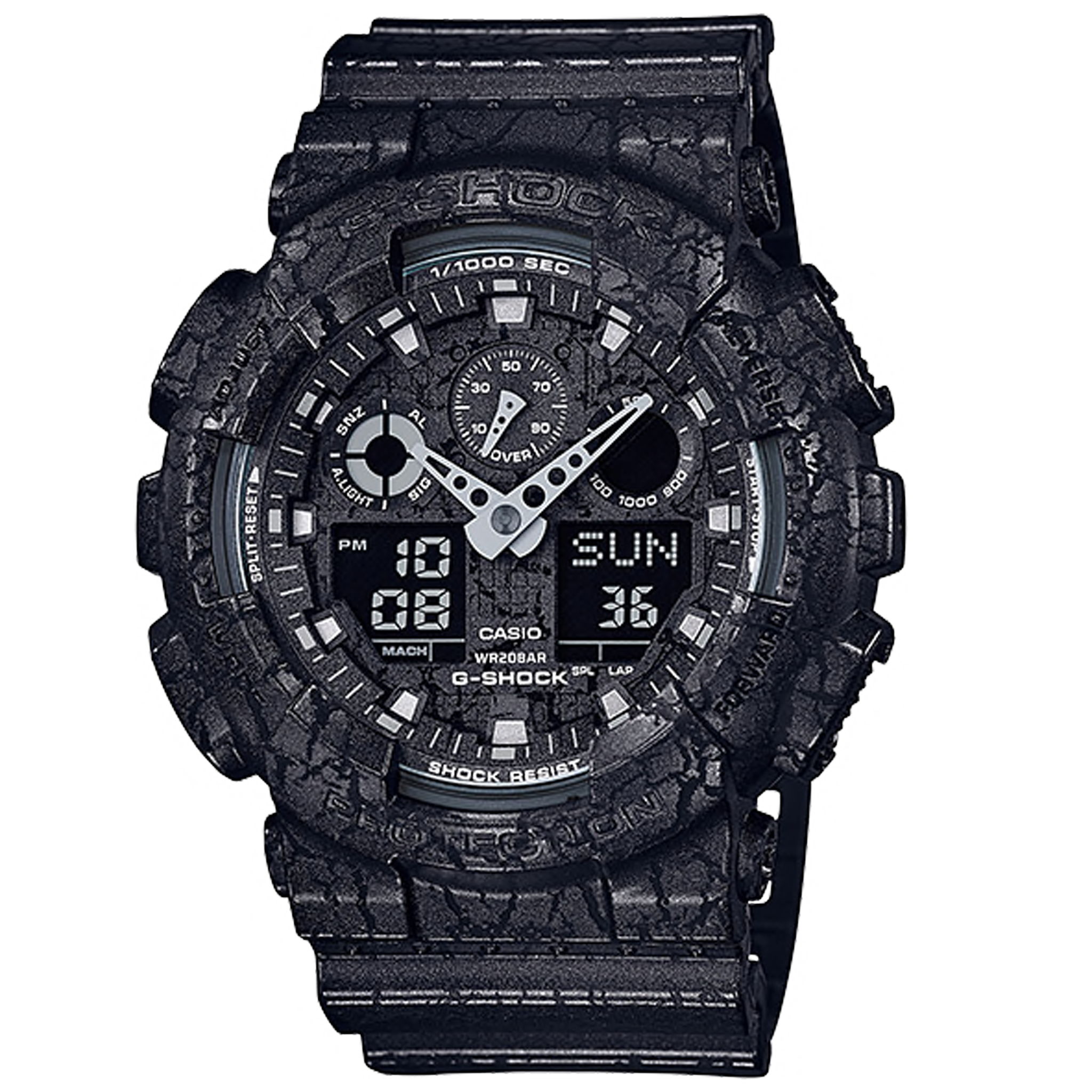 Casio G-Shock -  Ani/Digi - Black Texture GA100CG-1A