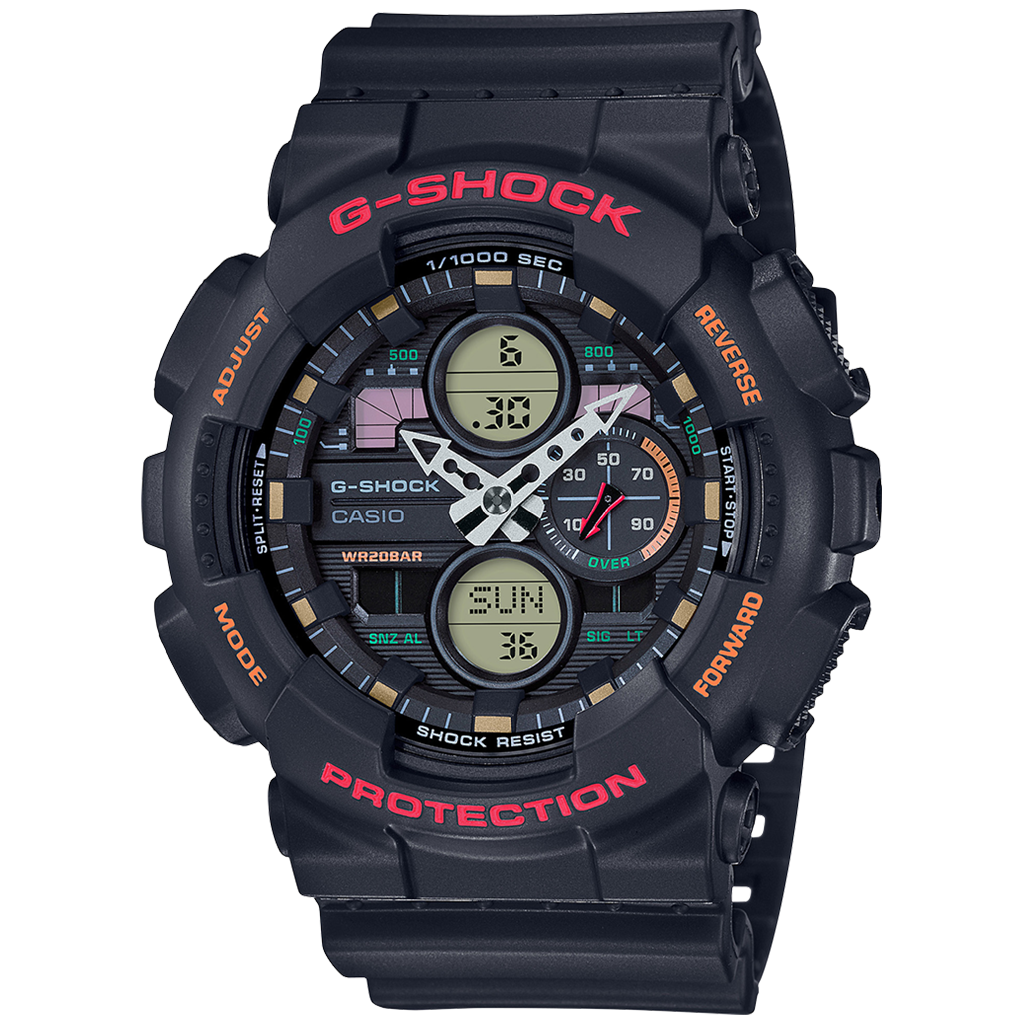 Casio G-Shock -  Ani/Digi - GA140-1A4