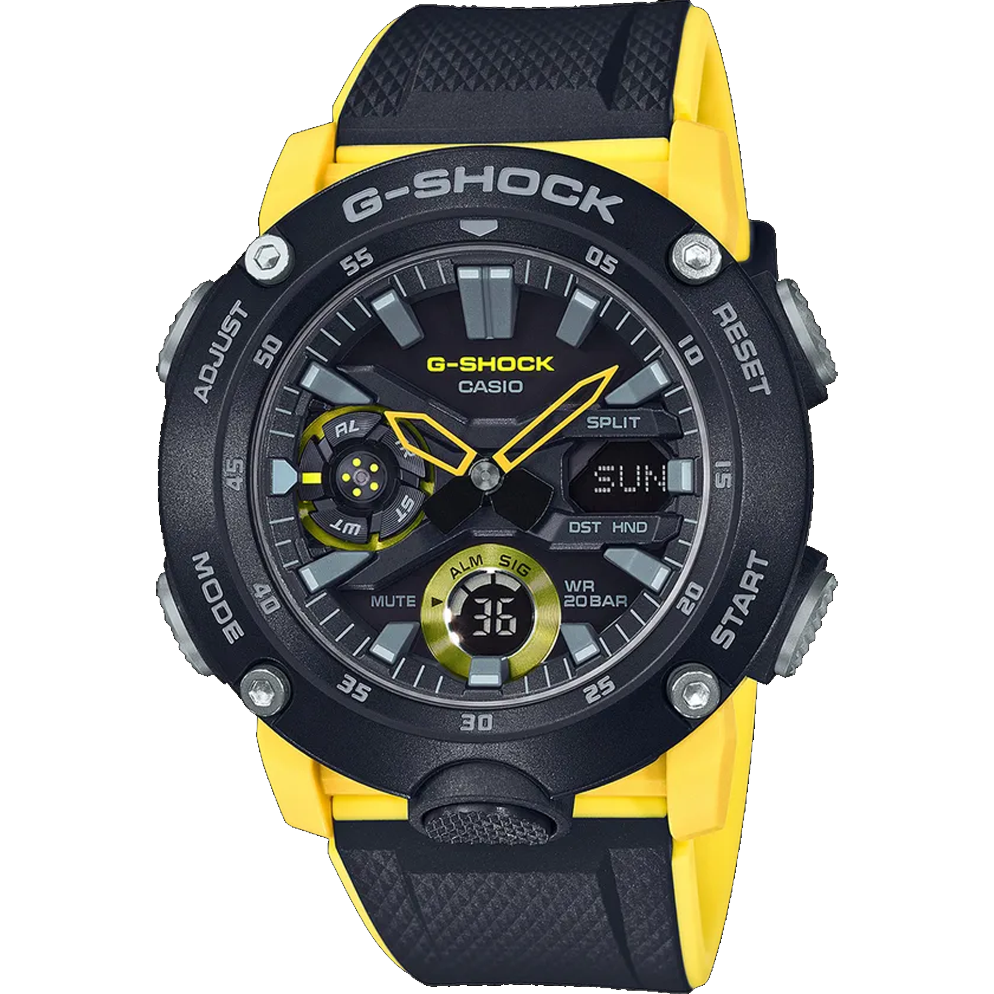 Casio G-Shock - Ani/Digi - Carbon Core GA2000-1A9