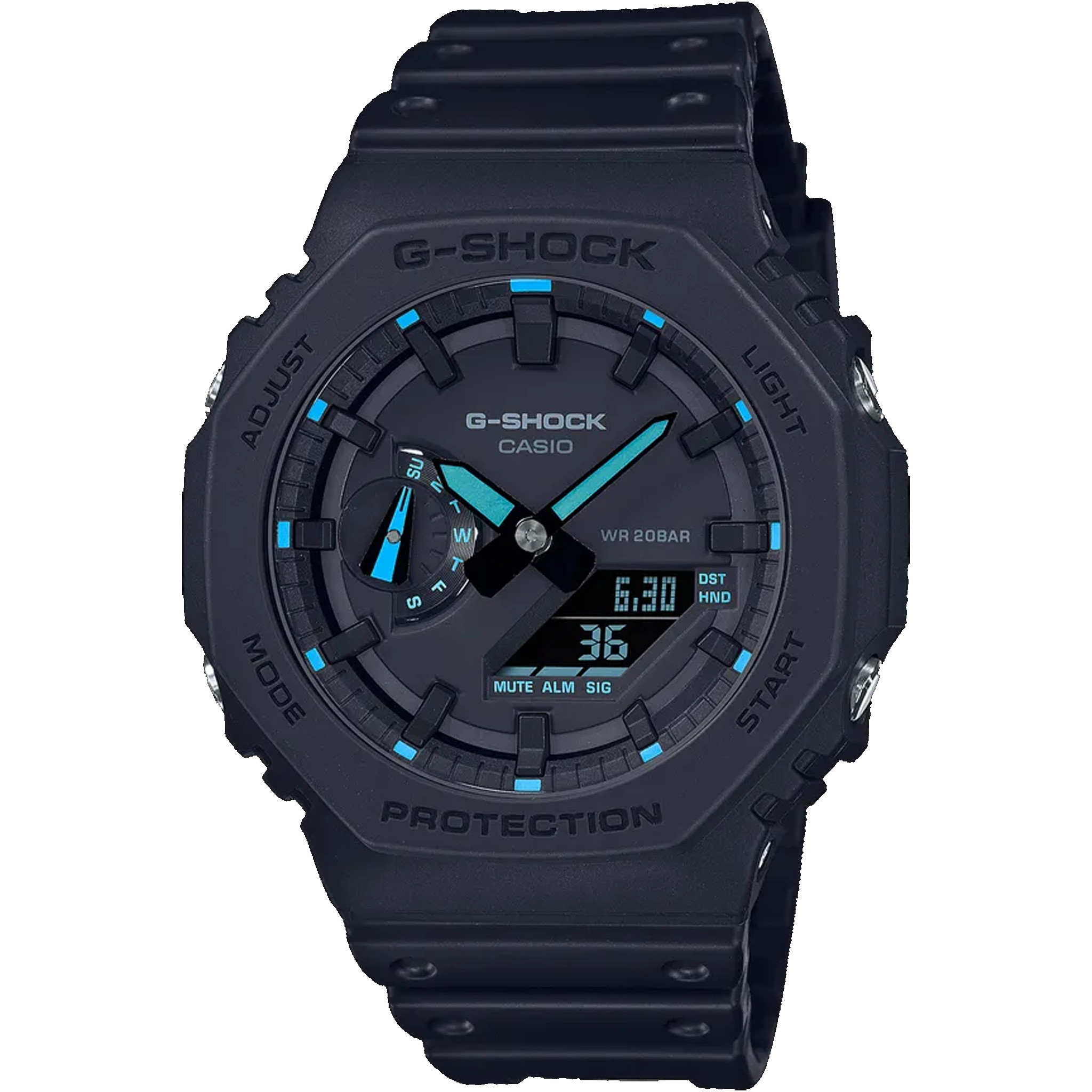 Casio G-Shock - Ani/Digi - Carbon GA2100-1A2