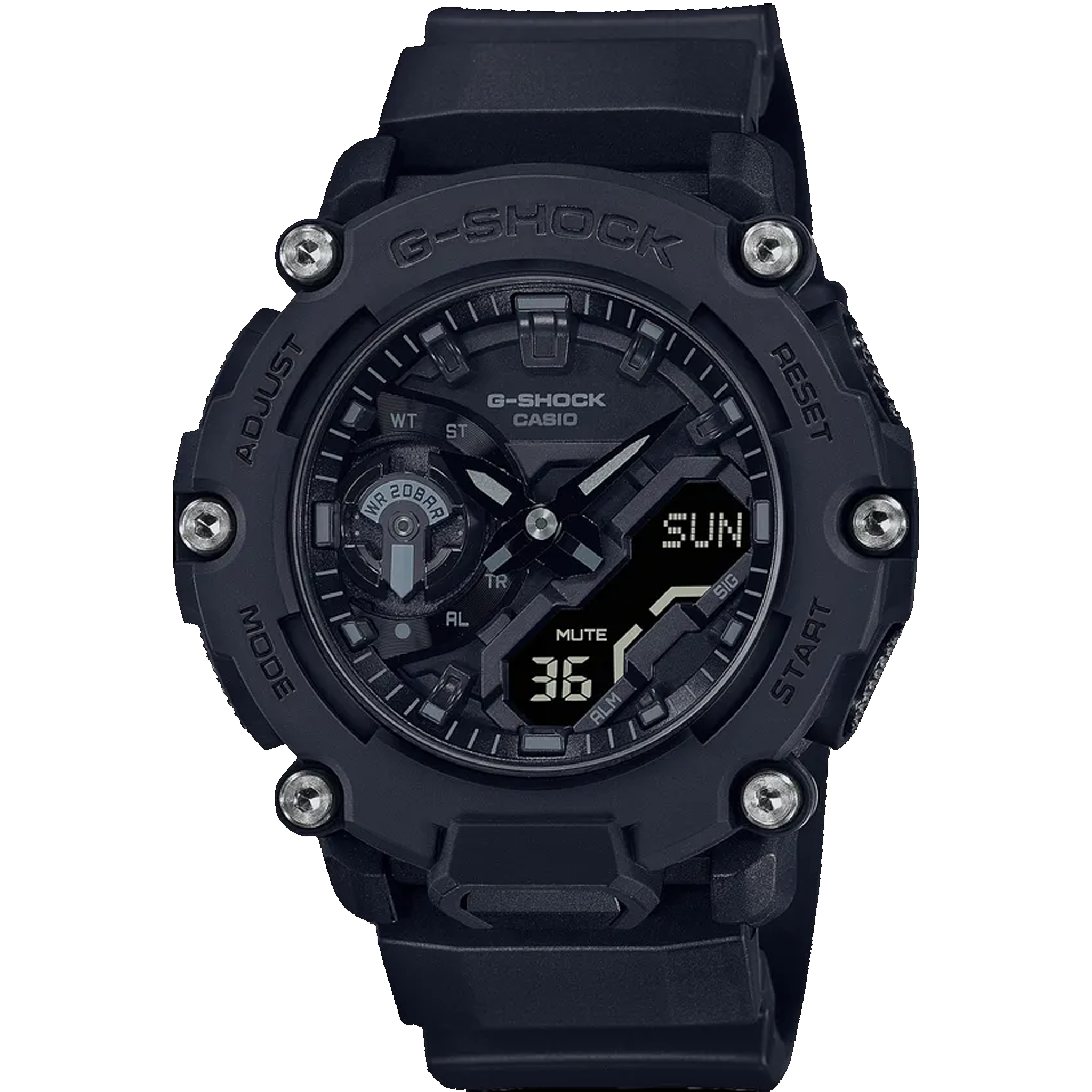 Casio G-Shock - Ani/Digi - Carbon GA2200BB-1A