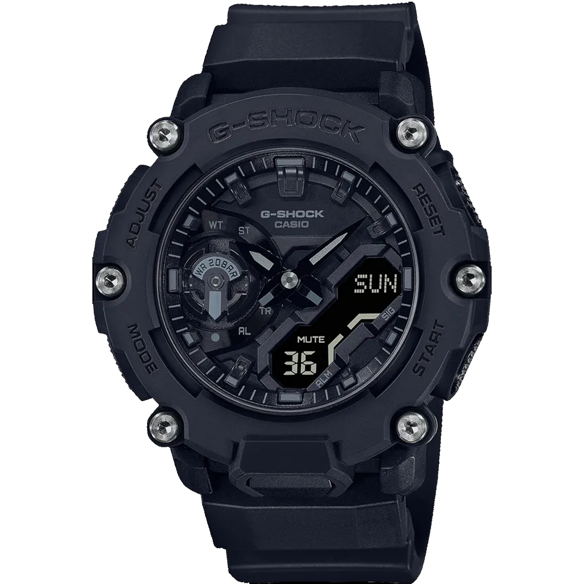 Casio G-Shock - Ani/Digi - Carbon GA2200BB-1A