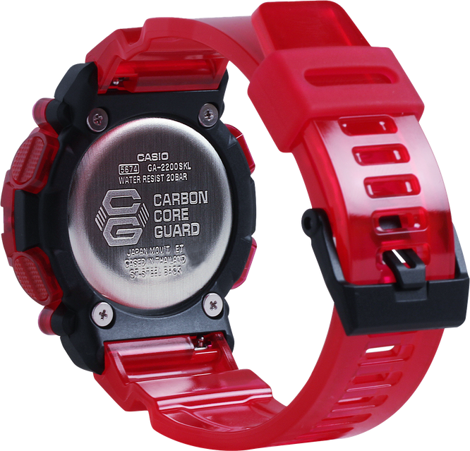 Casio G-Shock -  GA2200 Series - Translucent Red
