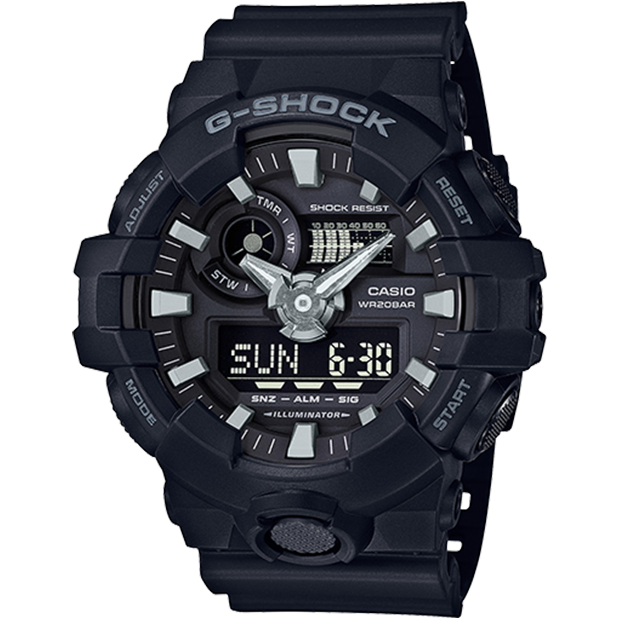 Casio G-Shock -  Ani/Digi - Black GA700-1B