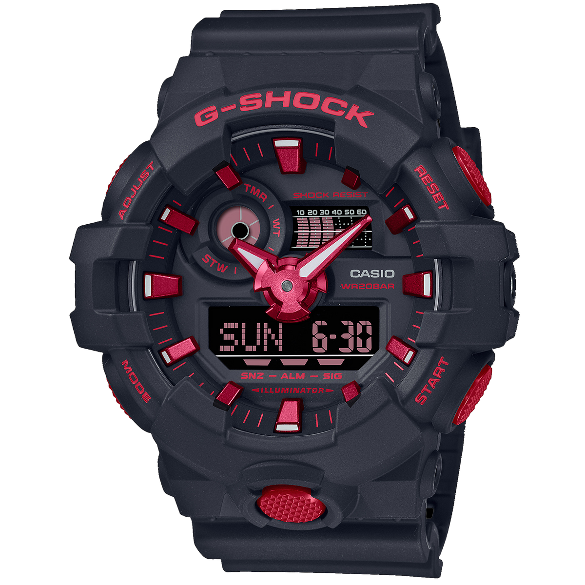 Casio G-Shock -  GA700 Series - Ignite Red