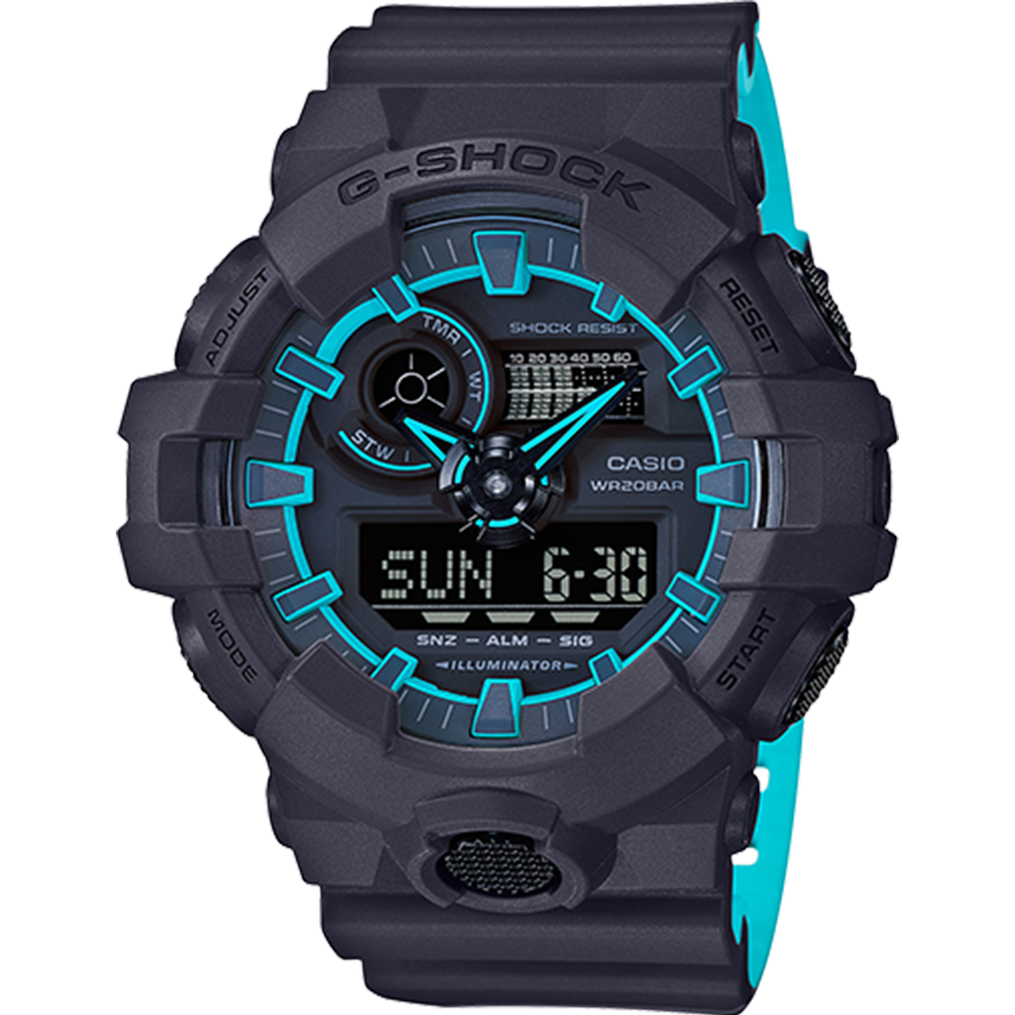 Casio G-Shock - Analog/Digital - Black/Blue GA700SE-1A2