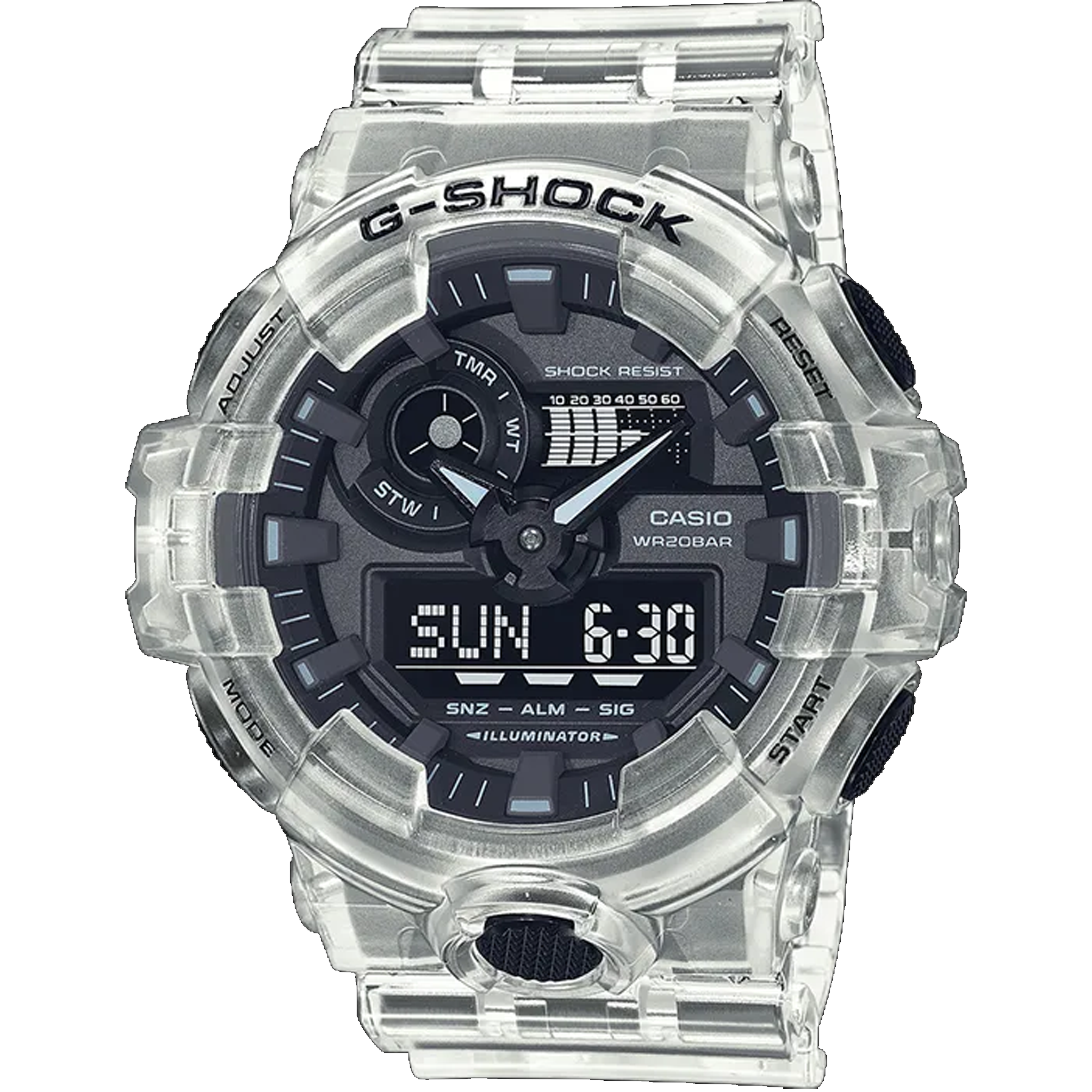 Casio G-Shock -  Ani/Digi - Transparent GA700SKE-7A