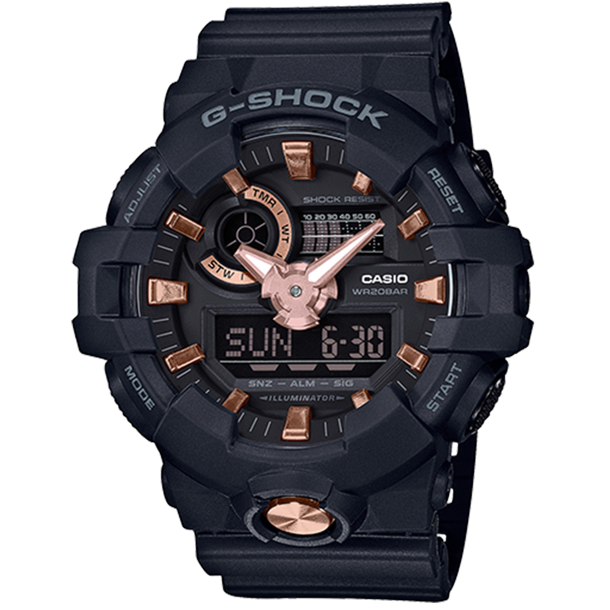 Casio G-Shock - Analog/Digital - Urban Black/Rose Gold