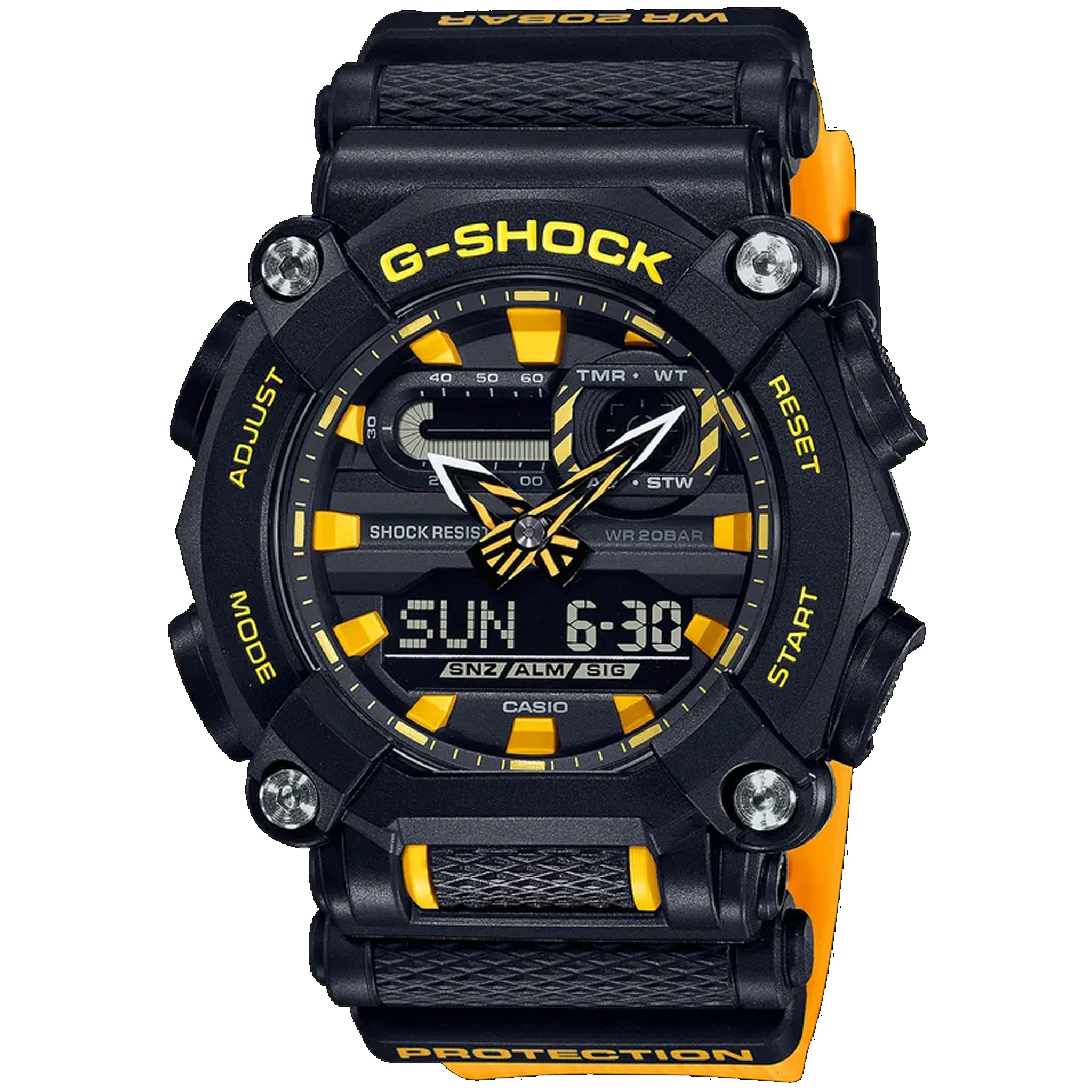 Casio G-Shock -  GA900 Series Black and Yellow - GA900A-1A9