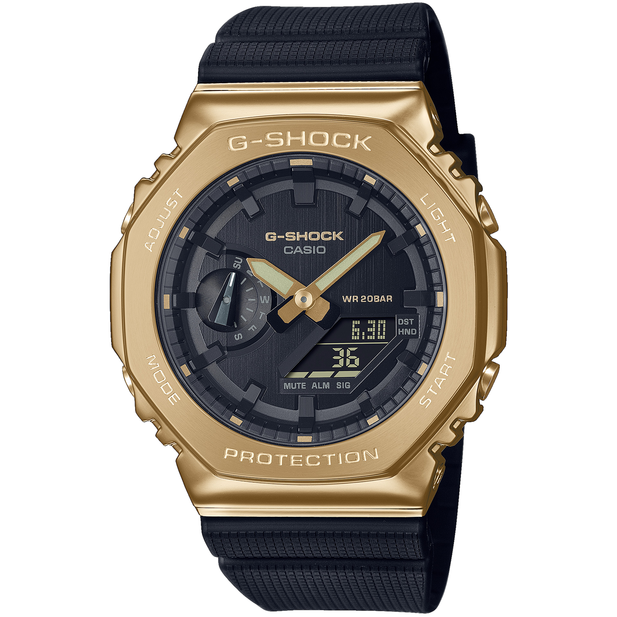 Casio G-Shock - GM2100 Series - Black & Gold- GM2100G-1A9