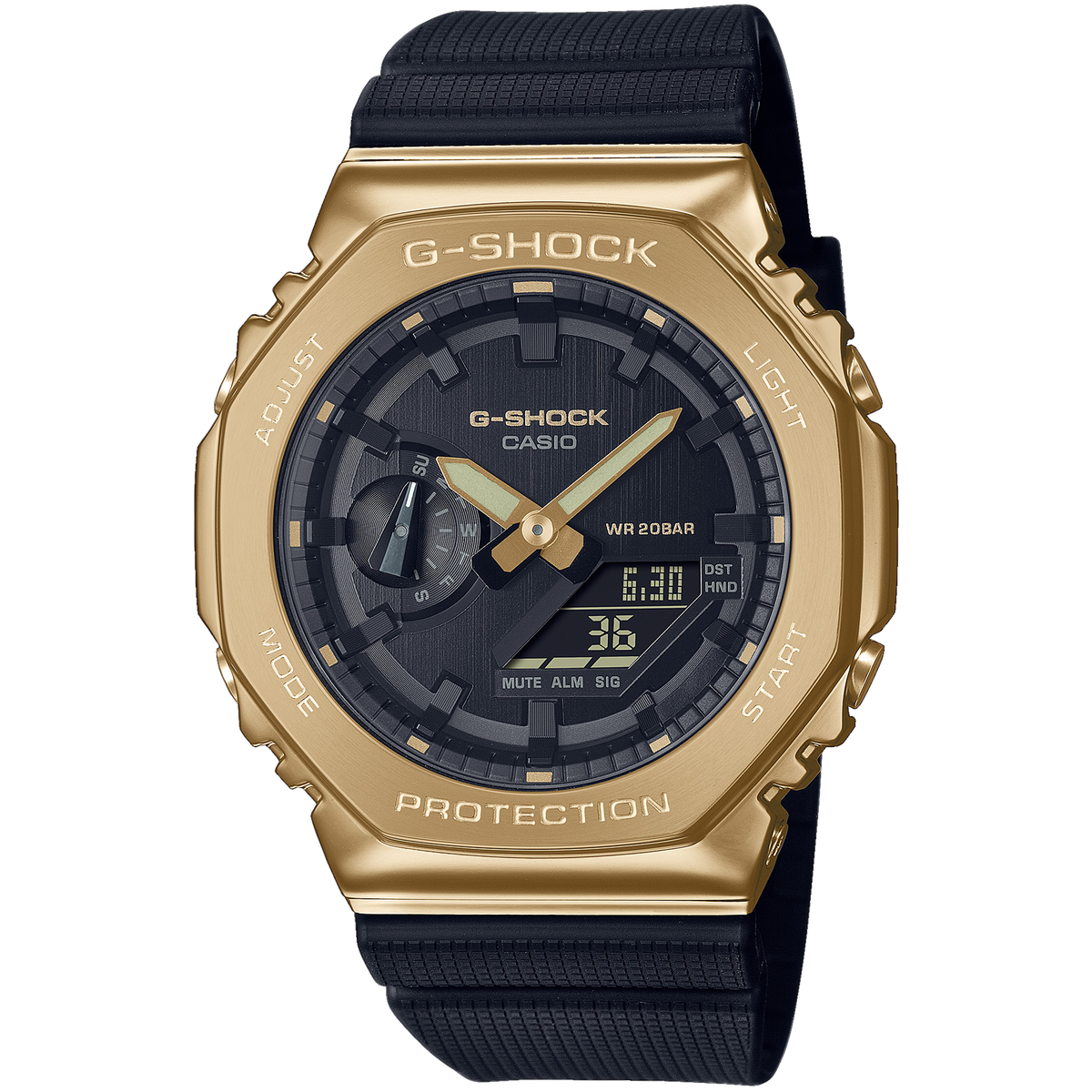 Casio G Shock GM2100 Series Black Gold GM2100G 1A9