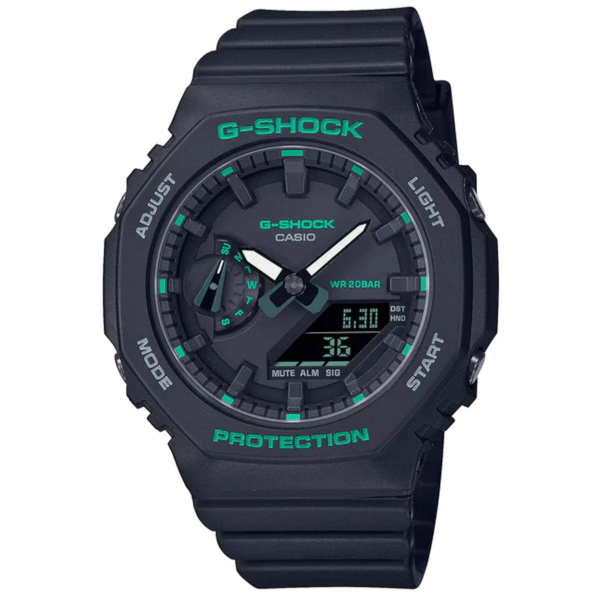 Casio G-Shock -  GMAS2100 Series -  Black &amp; Green