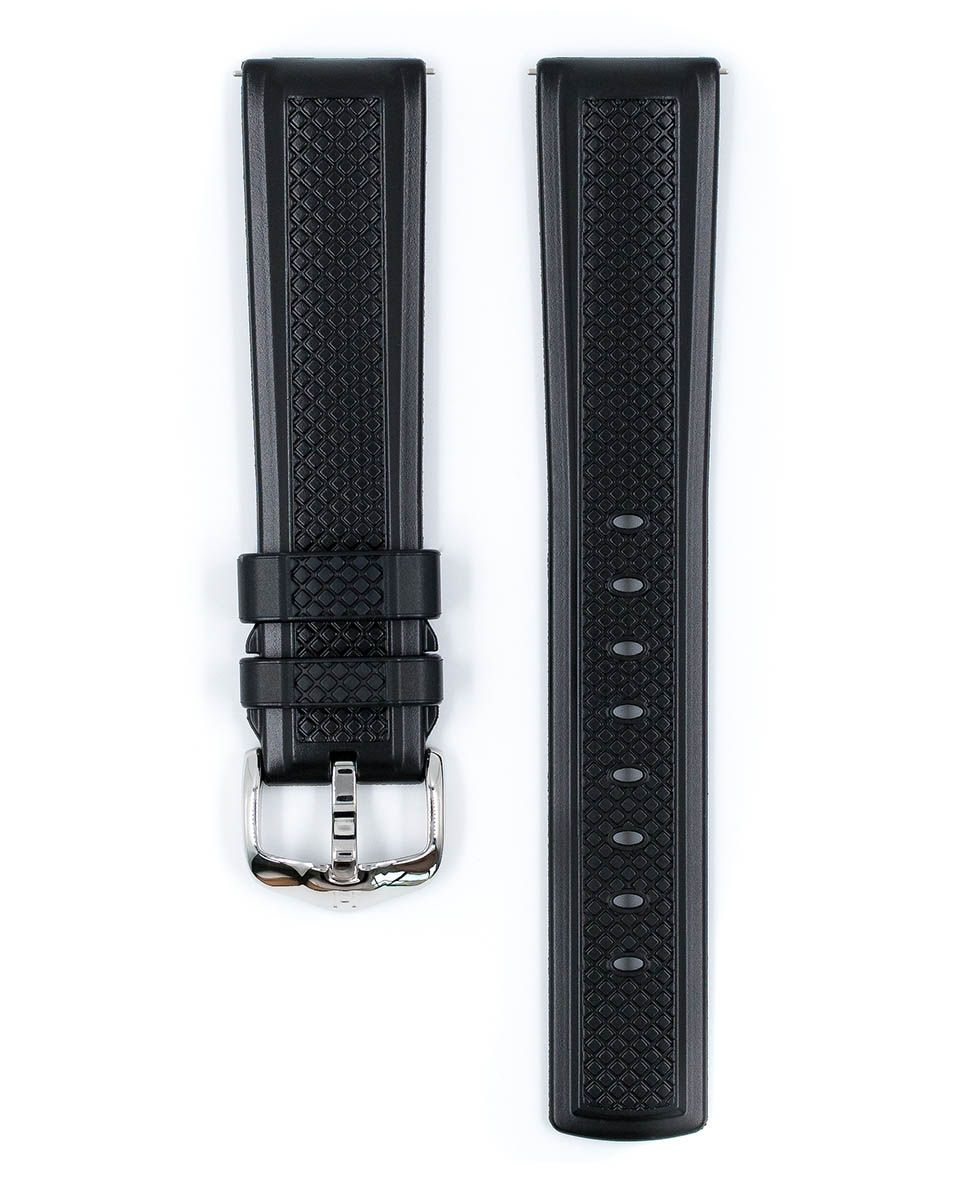 Hirsch Accent - Premium Caoutchouc Watch Strap