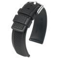 Hirsch Accent - Premium Caoutchouc Watch Strap