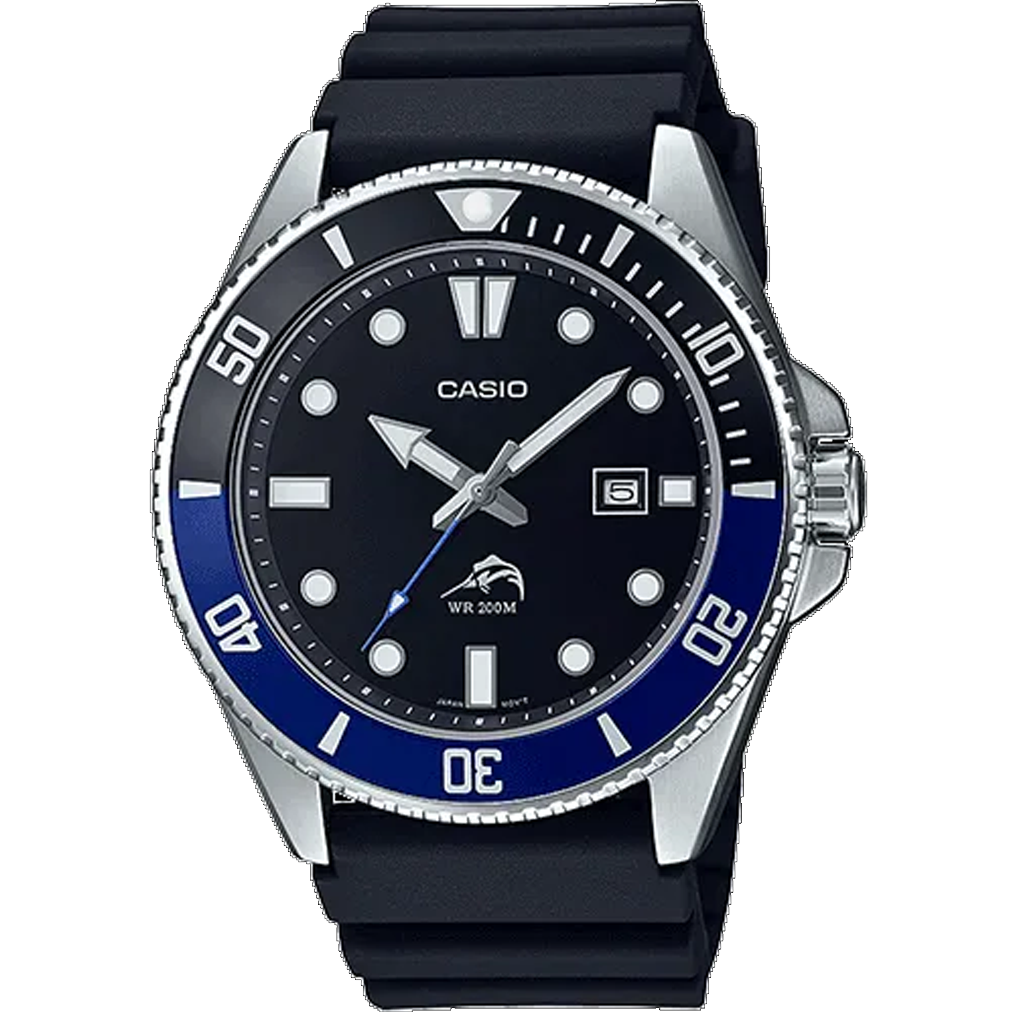 Casio Sport - 200M Black & Blue Bezel MDV106B-1A1