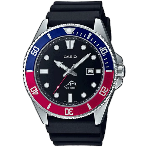 Casio Sport - 200M Black & Blue Red MDV106B-1A2