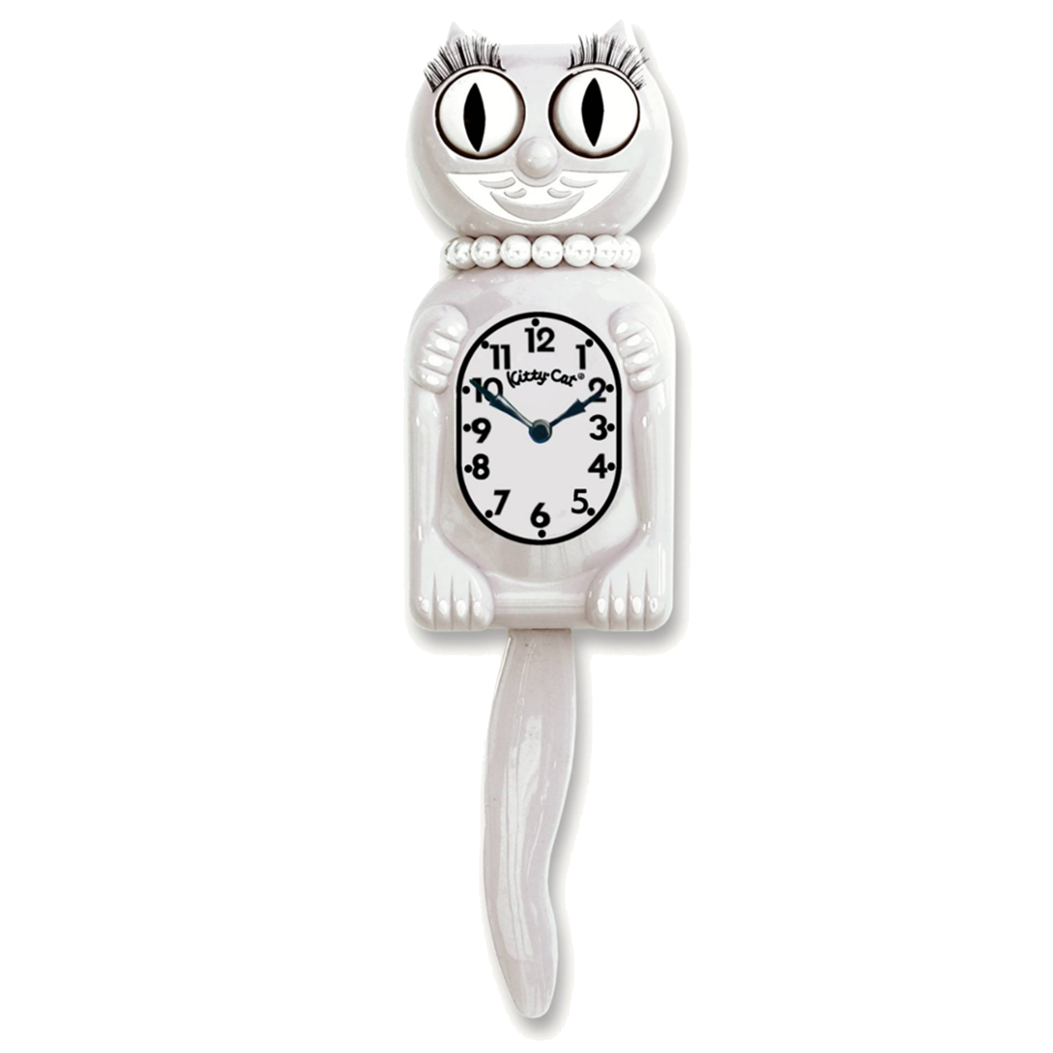 White Miss Kitty-Cat® Klock