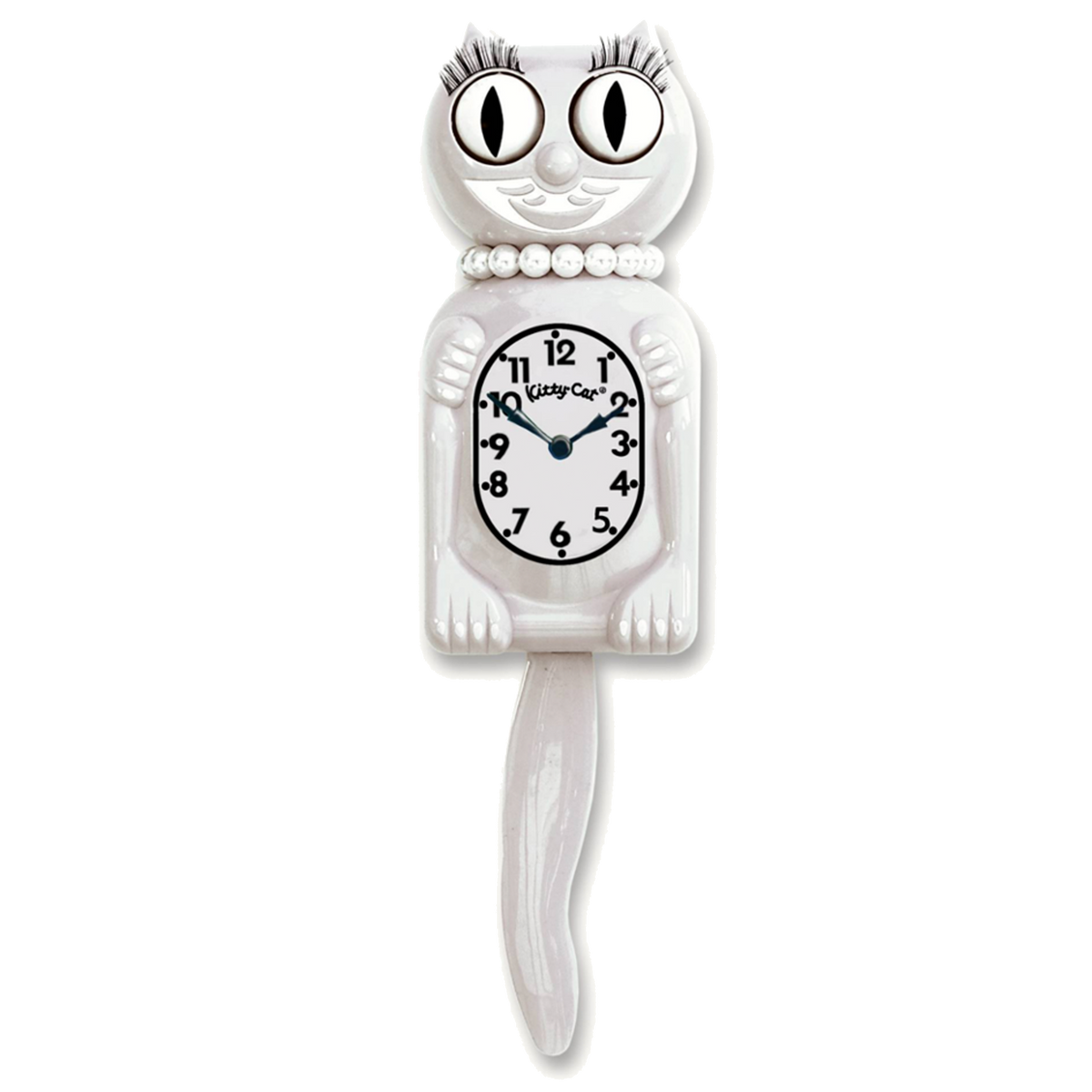 Horloge Miss Kitty-Cat® blanche 